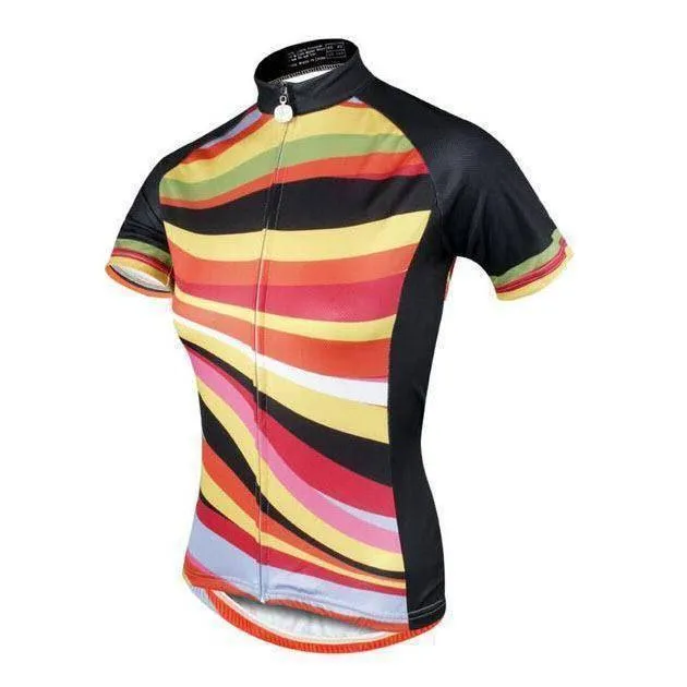 Women's Colourful Wavy Cycling Jersey