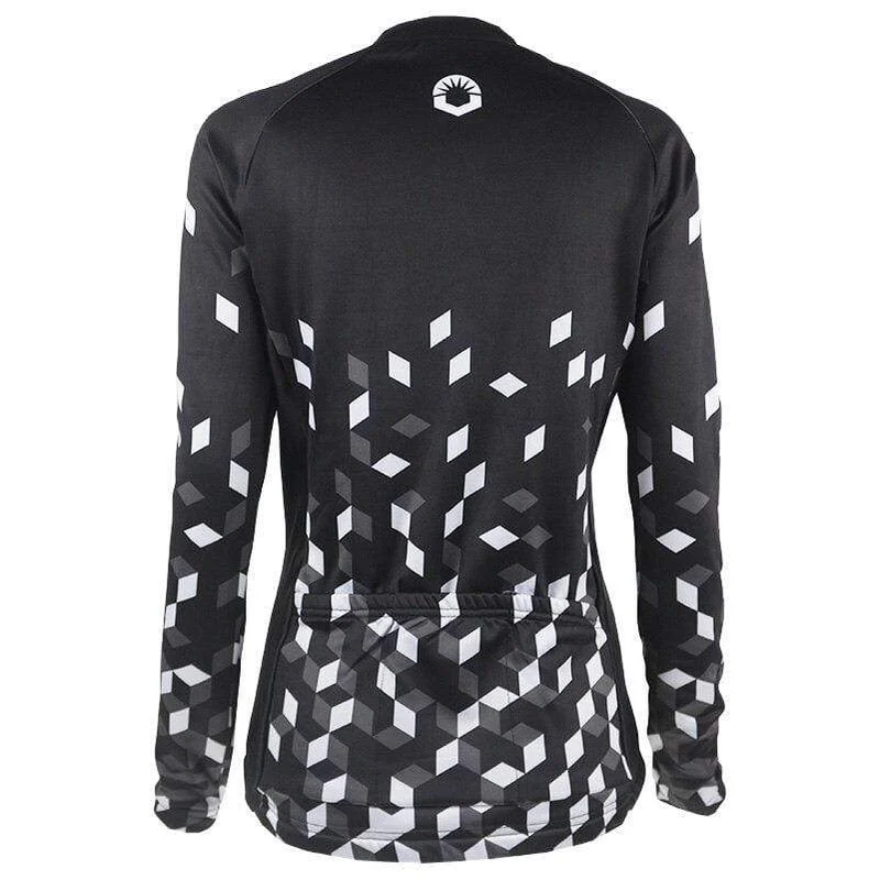 Women's Black Thermal Cycling Jersey