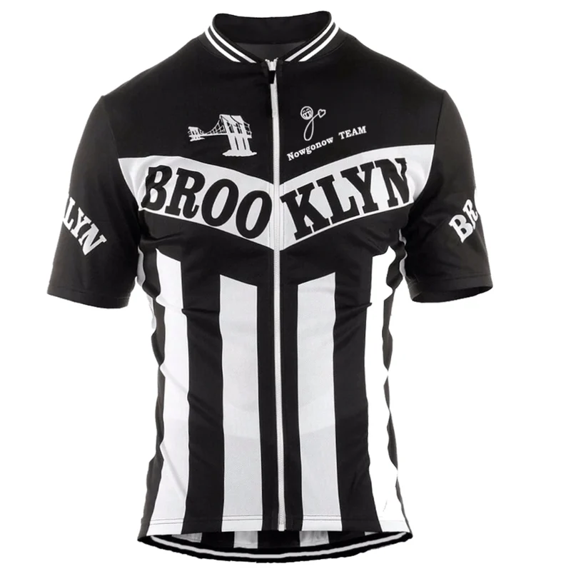 Brooklyn Retro Black Cycling Jersey
