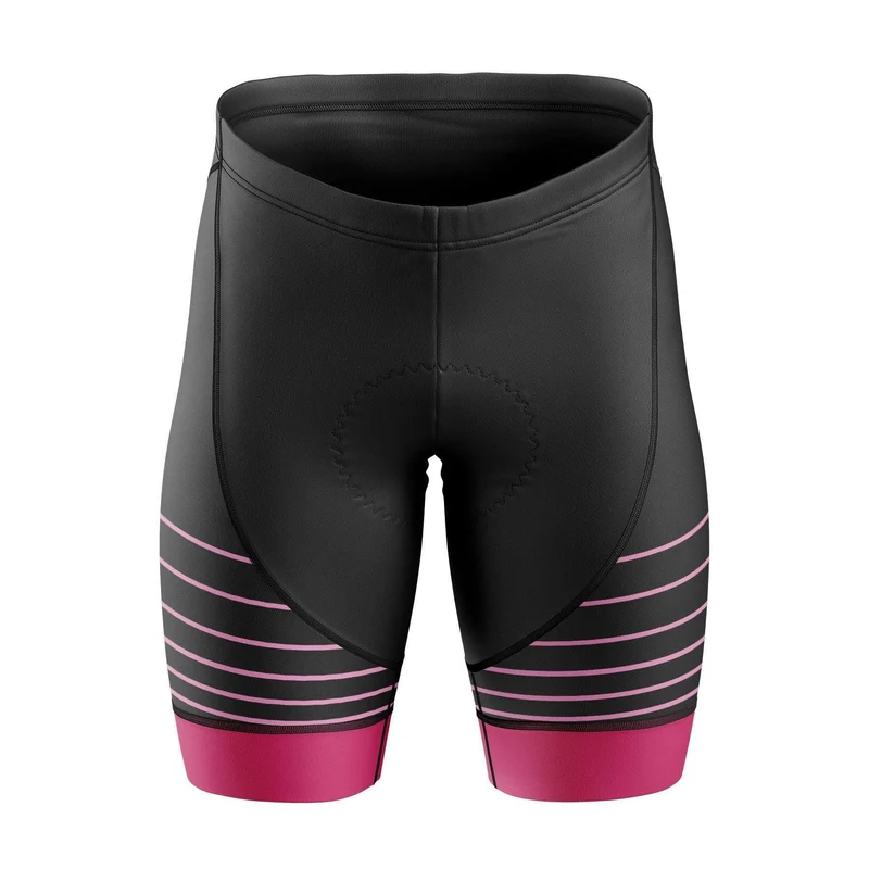 Women's Pink Lines Padded Cycling Shorts
