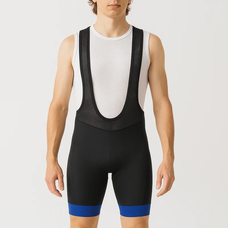 Men's Cycling Bib Shorts with Blue detail