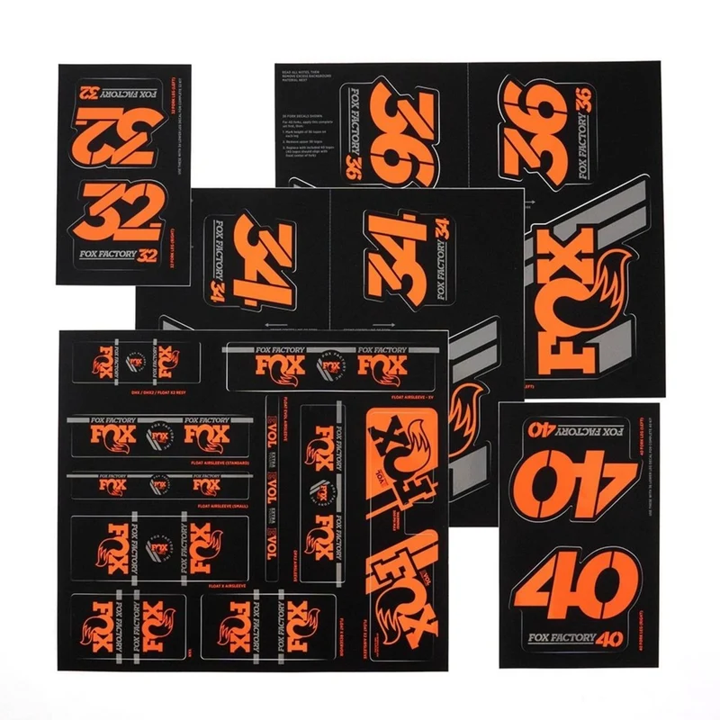 2019 FOX Heritage Decal Kit Fork & Shock | bis MY20 | Orange