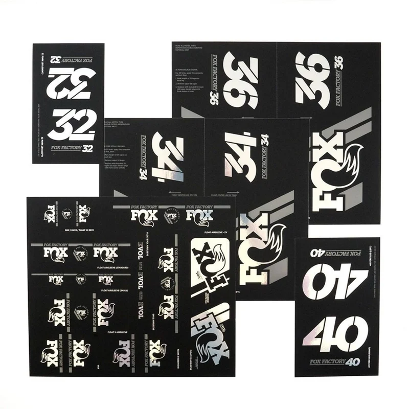 2019 FOX Heritage Decal Kit Fork & Shock | bis MY20 | Chrome