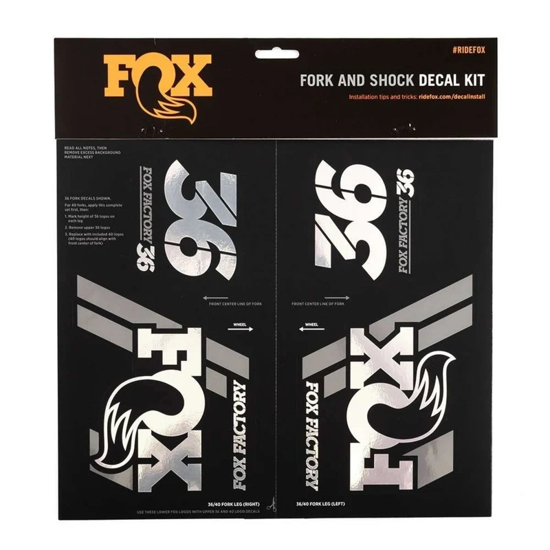 2019 FOX Heritage Decal Kit Fork & Shock | bis MY20 | Chrome