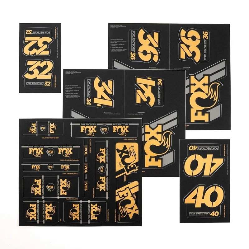 2019 FOX Heritage Decal Kit Fork & Shock | bis MY20 | Gold