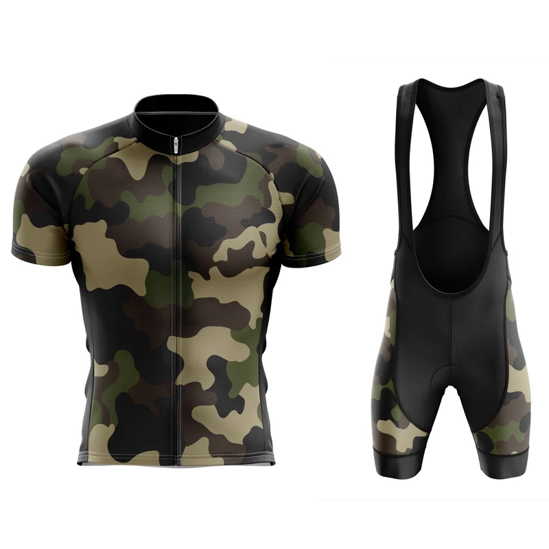 Army Camouflage Cycling Jersey or Bibs