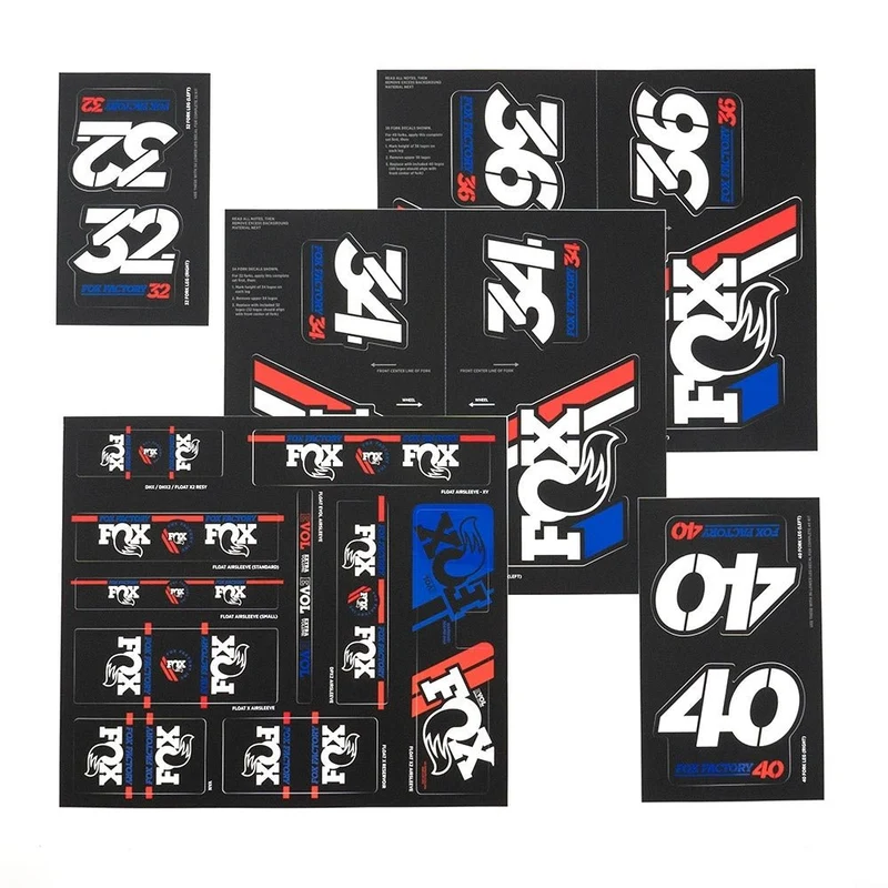 2019 FOX Heritage Decal Kit Fork & Shock | bis MY20 | Red/White/Blue