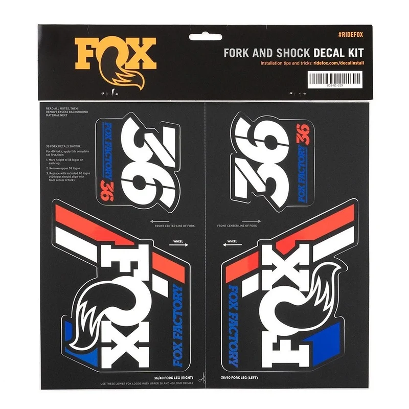 2019 FOX Heritage Decal Kit Fork & Shock | bis MY20 | Red/White/Blue
