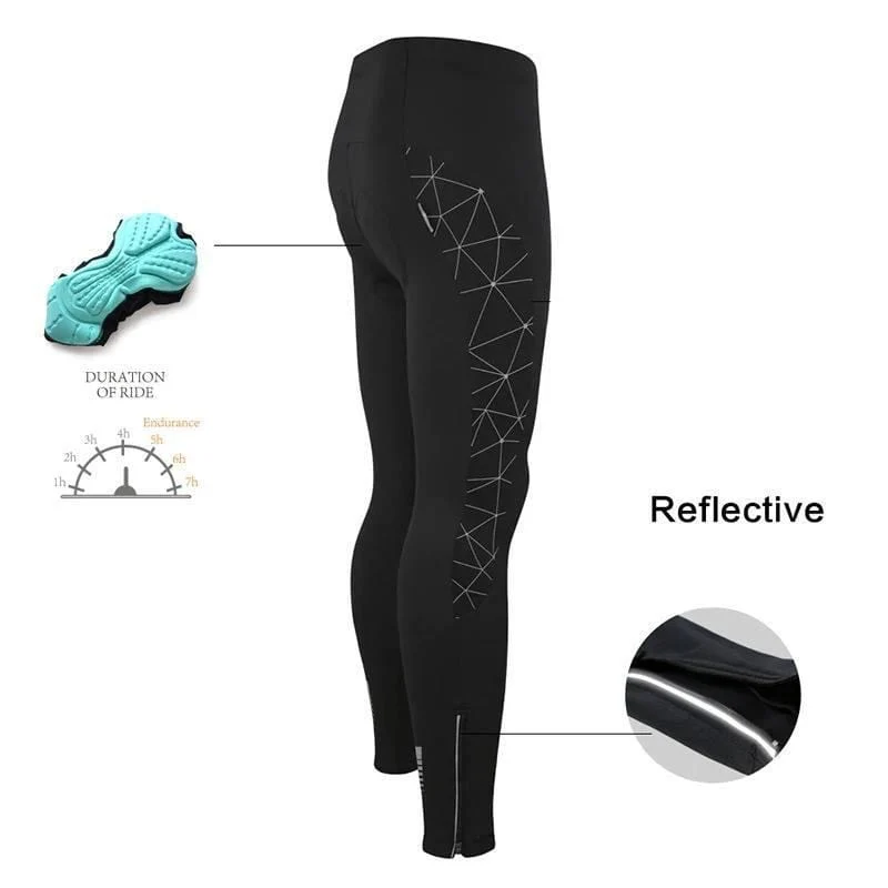 Men's Pro Gel Padded Black Cycling Pants