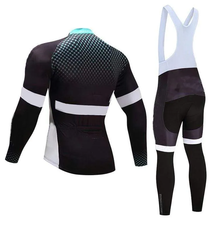 Men's Thermal Winter Cycling Jersey and Bib Pants