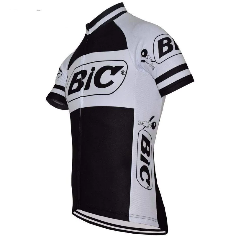 Men's Retro Black Bic Short Sleeve Cycling Jersey