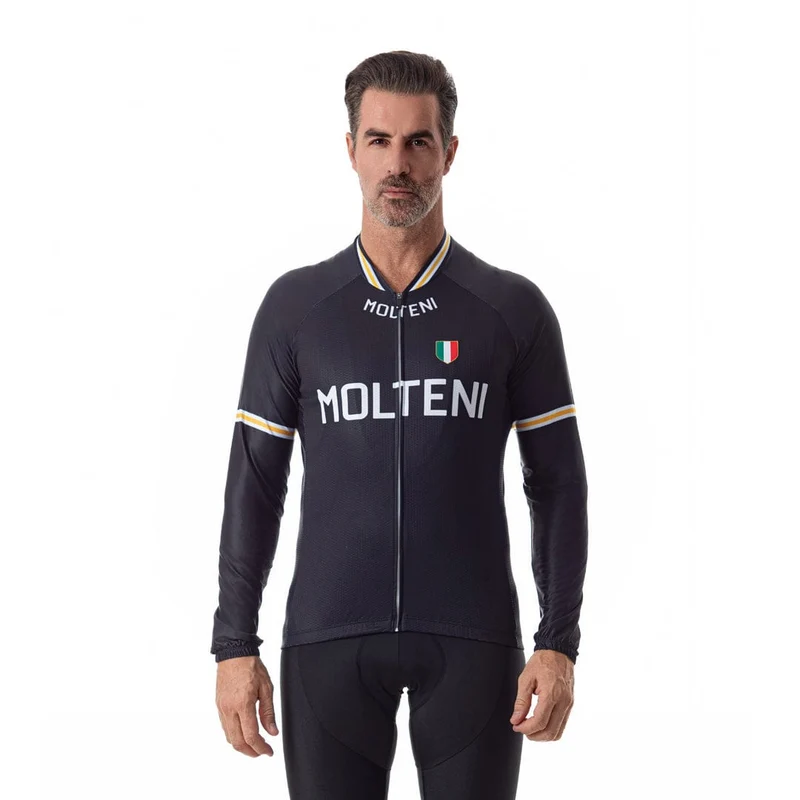 Men's Retro Molteni Long Sleeve Cycling Jersey