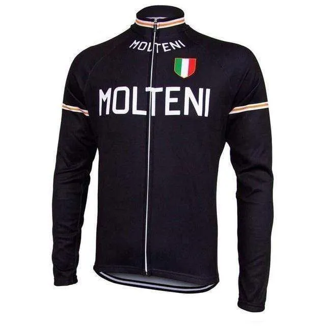 Men's Retro Molteni Long Sleeve Cycling Jersey