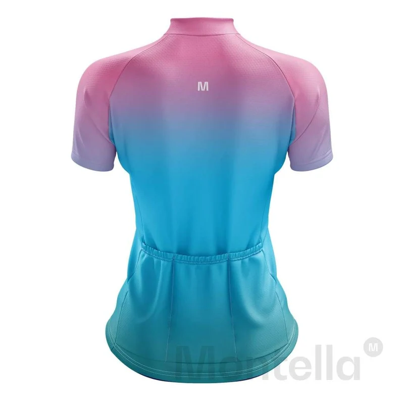 Women's Blue Gradient Cycling Jersey
