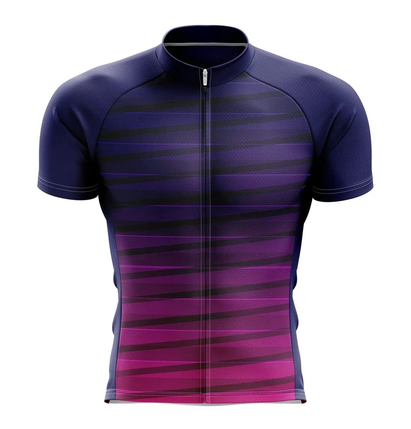 Men's Purple Short Sleeve Cycling Jersey