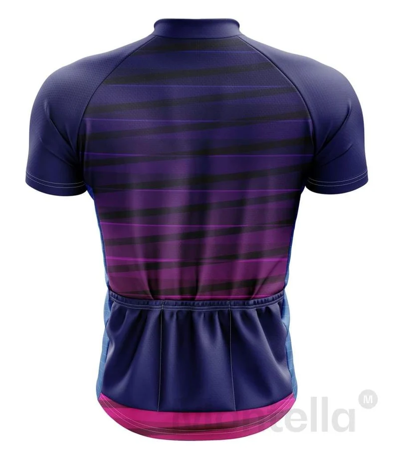 Men's Purple Short Sleeve Cycling Jersey