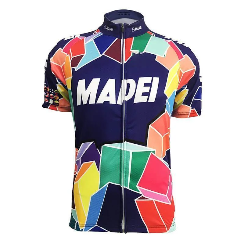 Men's Retro Team Mapei Cycling Jersey on Shorts