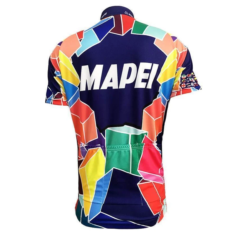 Men's Retro Team Mapei Cycling Jersey on Shorts