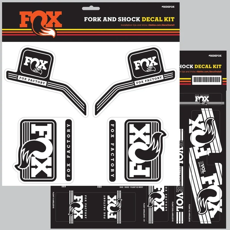 FOX Decal 2016 AM Heritage, Fork and Shock Kit, White