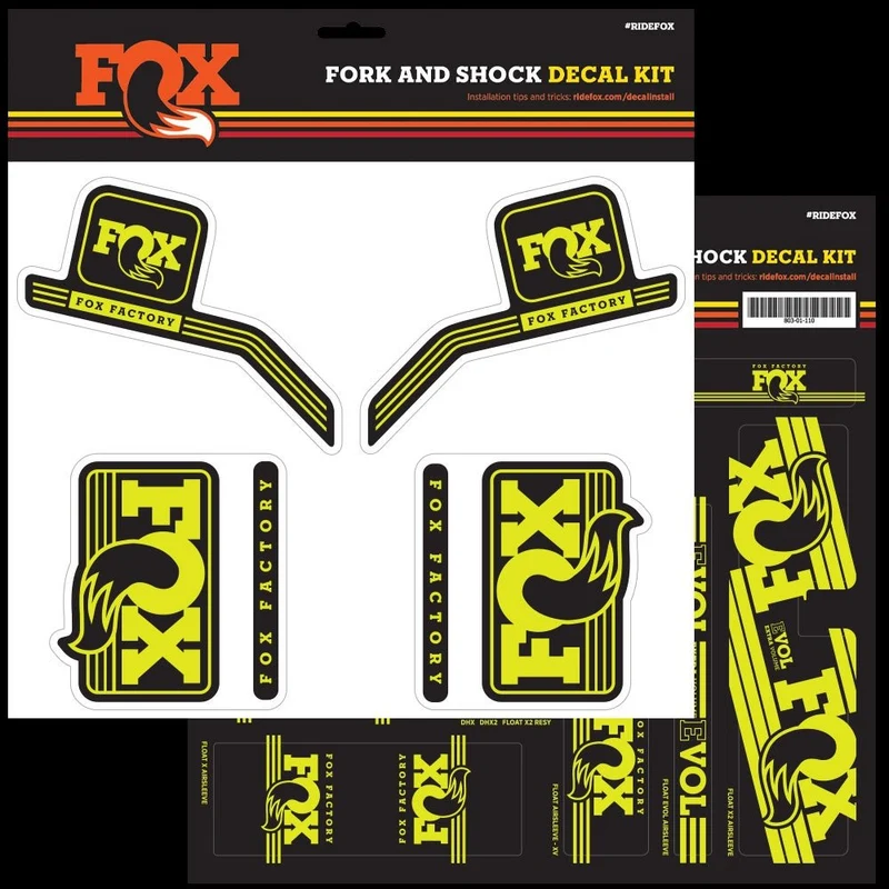 FOX Decal 2016 AM Heritage, Fork and Shock Kit, Yellow