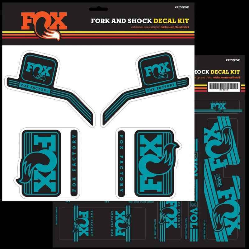 FOX Decal 2016 AM Heritage, Fork and Shock Kit, Turquoise