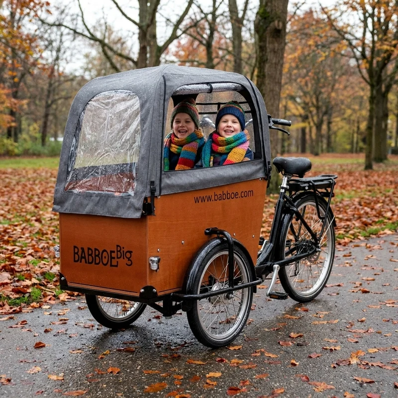 Regenverdeck Babboe grau für Big, Docril