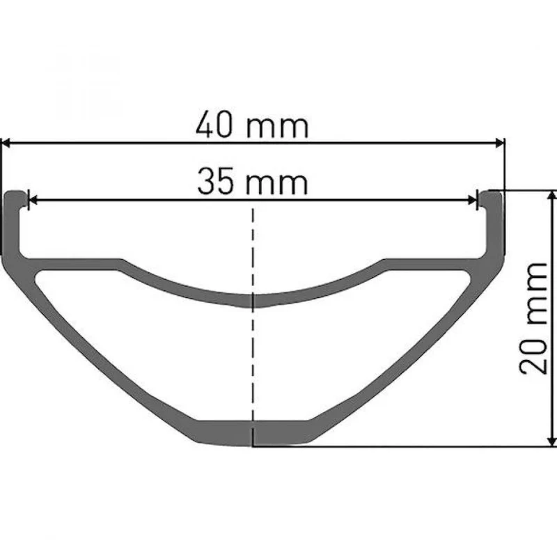 DT Swiss Felge M 542 27,5" 32 Loch Schwarz - stabile MTB-Felge für breite Reifen