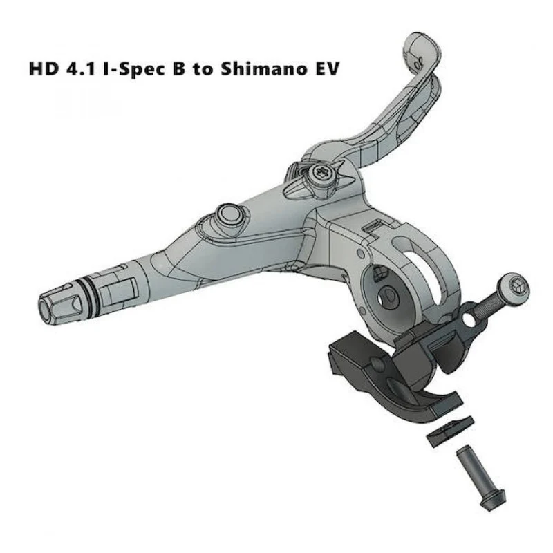 TRP HD 4.1 Adapter Bremshebel zu Shifter/Dropper - I-Spec B auf Shimano EV - Schwarz - Adapter Brems- zu Shifter-/Dropperhebel