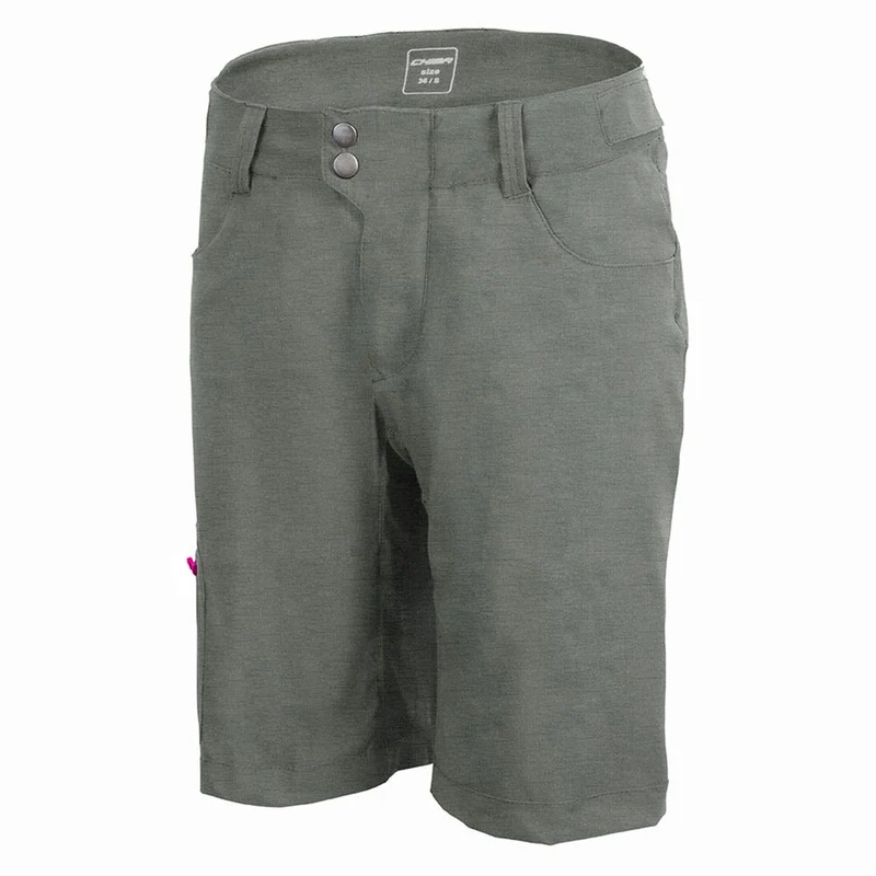CHIBA Baggy Pants mit Innenhose Lady - Radhose 3XL anthrazit/pink