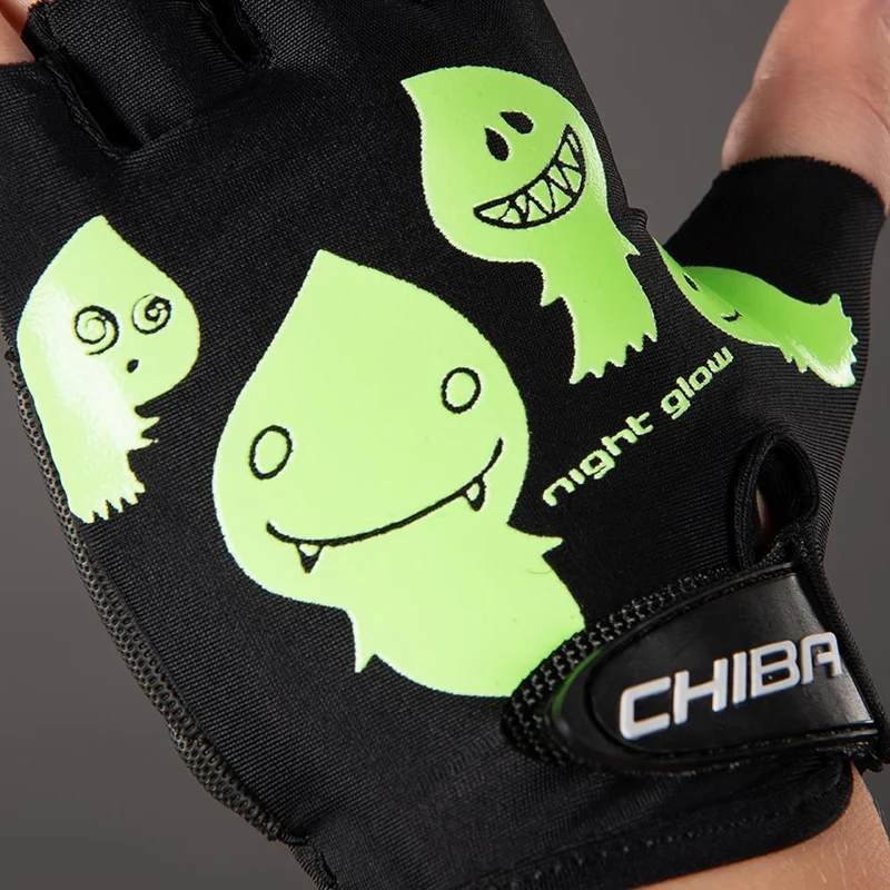CHIBA Cool Kids - Kinder Radhandschuhe, schwarz, Gr. S, leicht & griffig