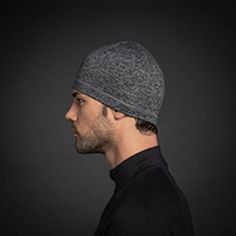 CHIBA Mütze Pro Man - Thermostretch, reflektierend, S/M, hellgrau