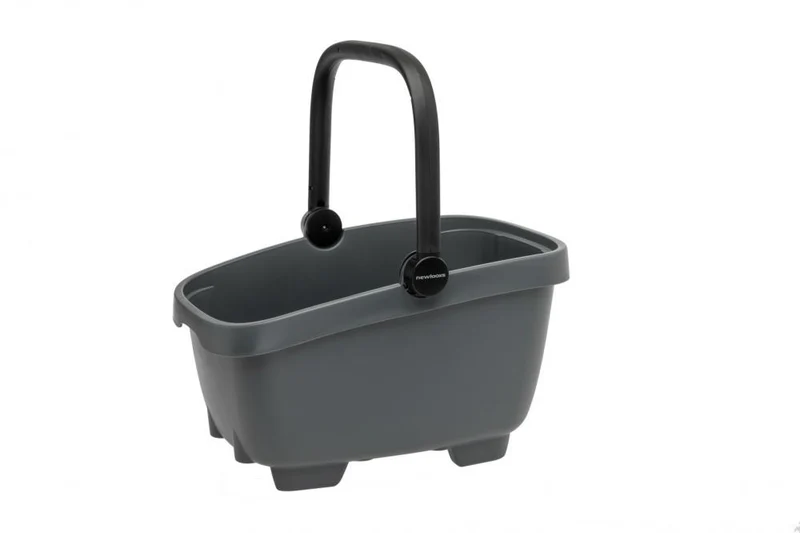 New Looxs Fahrradkorb Clipper Racktime Grey 40 x 30 x 24 cm Grey - praktischer Gepäckträgerkorb
