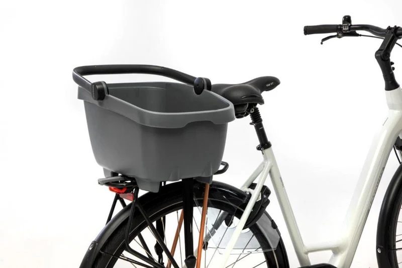 New Looxs Fahrradkorb Clipper Racktime Grey 40 x 30 x 24 cm Grey - praktischer Gepäckträgerkorb