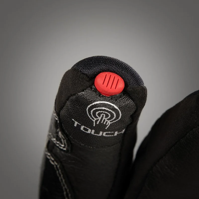 CHIBA Thermo Aktiv - Winter-Radhandschuhe schwarz, winddicht, Touchfinger, Größe L