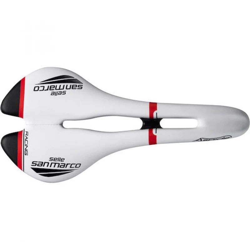 Selle San Marco Sattel Aspide Racing White 132 x 277 mm Weiß - leichter Rennradsattel mit Komfort