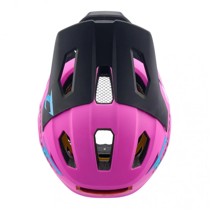 Cratoni MadCat MIPS Kinder-Fullface-Helm - pink-schwarz matt
