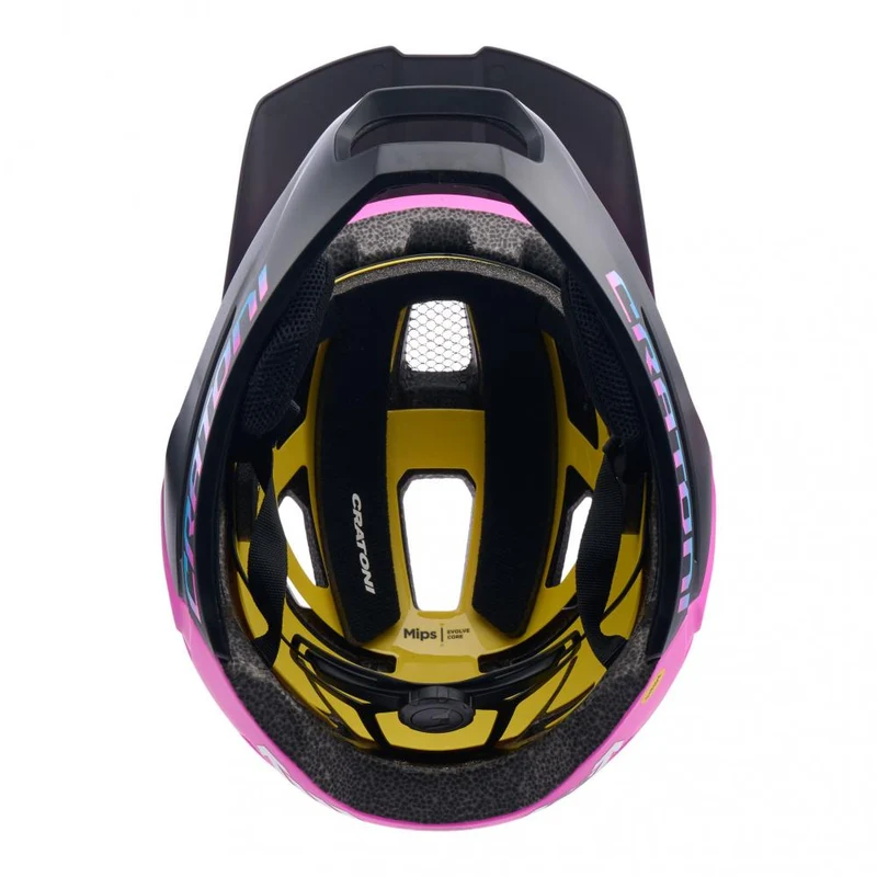Cratoni MadCat MIPS Kinder-Fullface-Helm - pink-schwarz matt