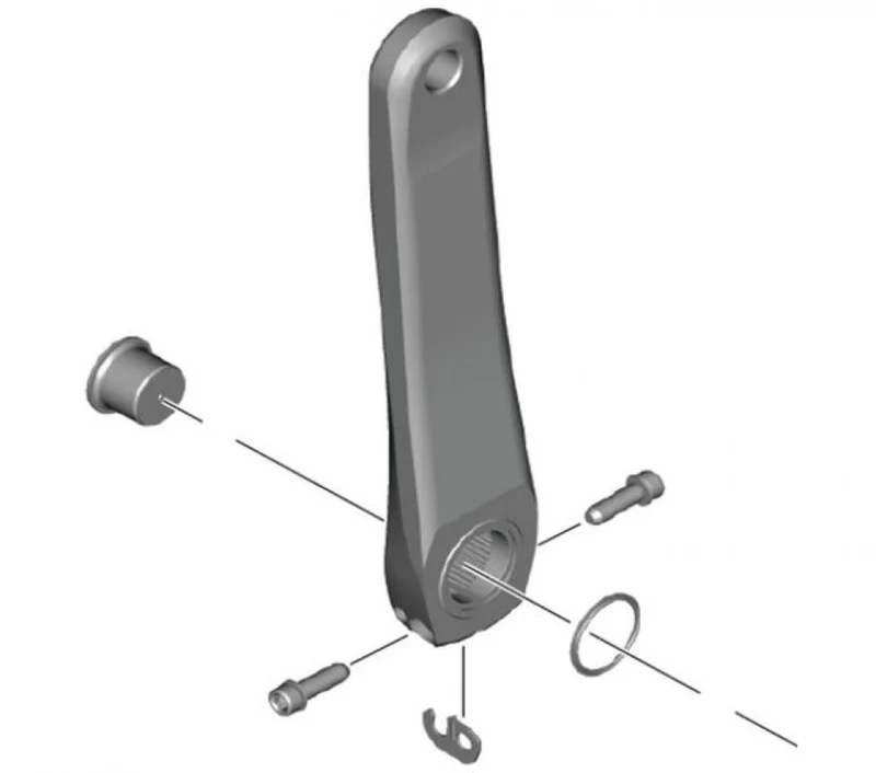 SHIMANO Kurbelarm links FC-R7100 165mm - präziser Ersatz für 105-Antrieb