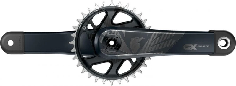 SRAM GX Eagle DUB 175mm Kurbelgarnitur 32T lunargrau 55 mm - robuste 1x12-MTB-Performance