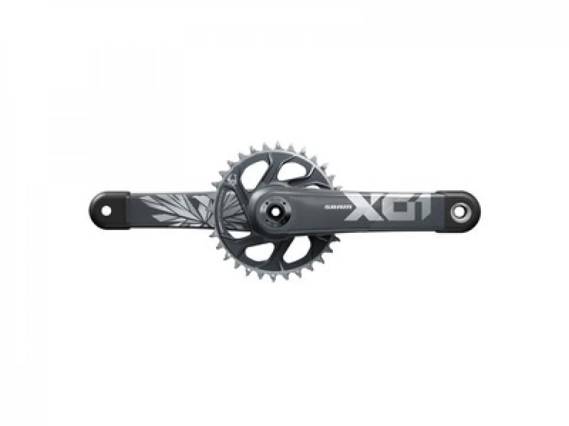 SRAM X01 Eagle DUB Kurbelgarnitur 170mm 32T lunargrau 55 mm - leichte MTB-Performance