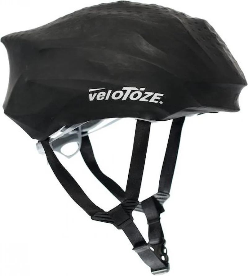 VeloToze Helmüberzug schwarz/rot/gelb onesize schwarz - wasserdichter Wetterschutz für Road-Helme