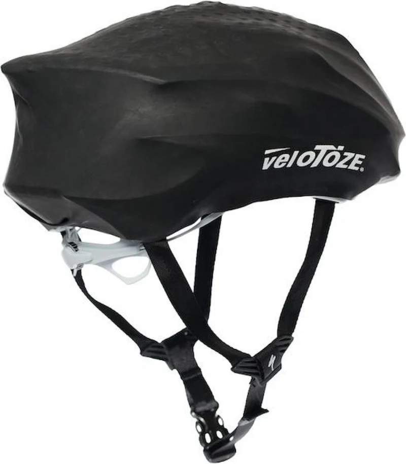 VeloToze Helmüberzug schwarz/rot/gelb onesize schwarz - wasserdichter Wetterschutz für Road-Helme
