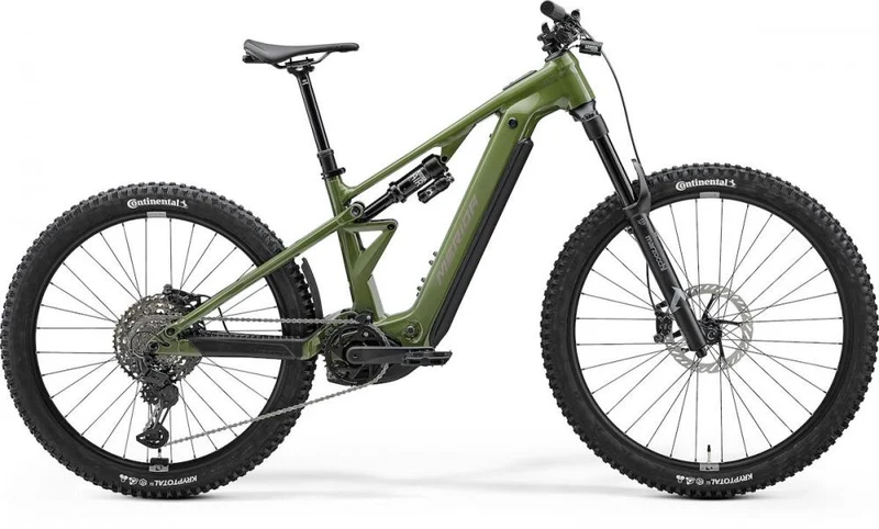 MERIDA ETMO 800 E-Mountainbike Größe M - anaconda green-silver, Aluminium, Fully 160 Millimeter, Bosch CX 100 Nm, 800 Wh