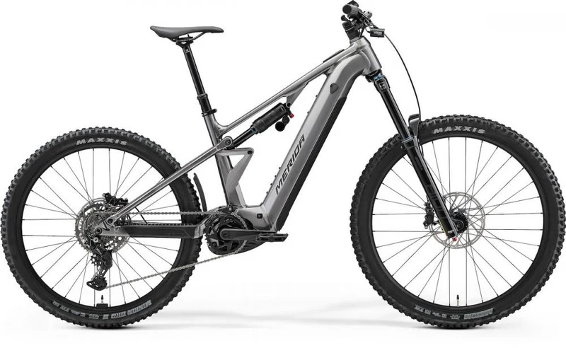 Merida eONE-EIGHTY 400 E-MTB Fully - Größe XS - gunmetal grey-black - 800 Wh - Bosch Performance Line CX - 180 Millimeter Federweg