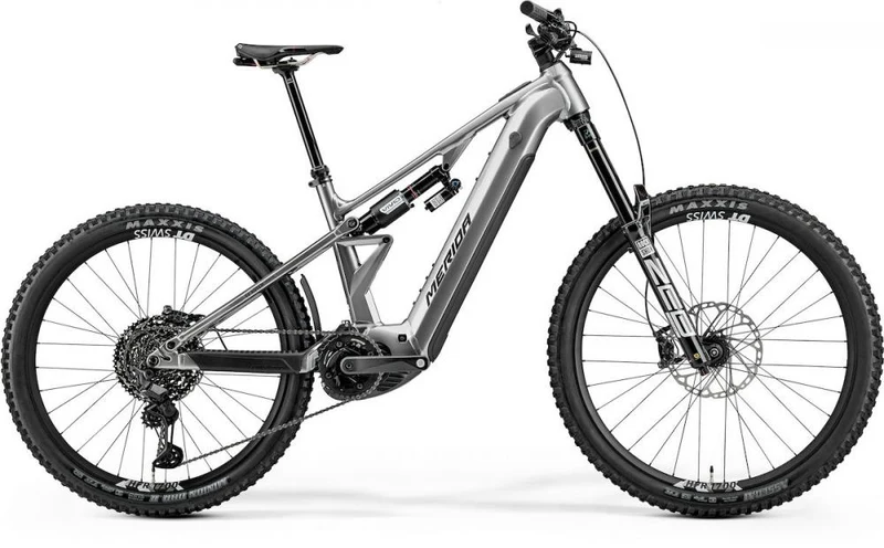 MERIDA eONE-EIGHTY 900 E-Mountainbike Fully - Größe XS - 800 Wattstunden - Bosch Performance Line CX - 180 Millimeter Federweg - gunmetal grey black