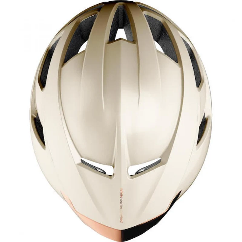Limar Air Atlas W&B Amber White Bronze S Weiß/Bronze - aerodynamischer High-Performance-Rennradhelm