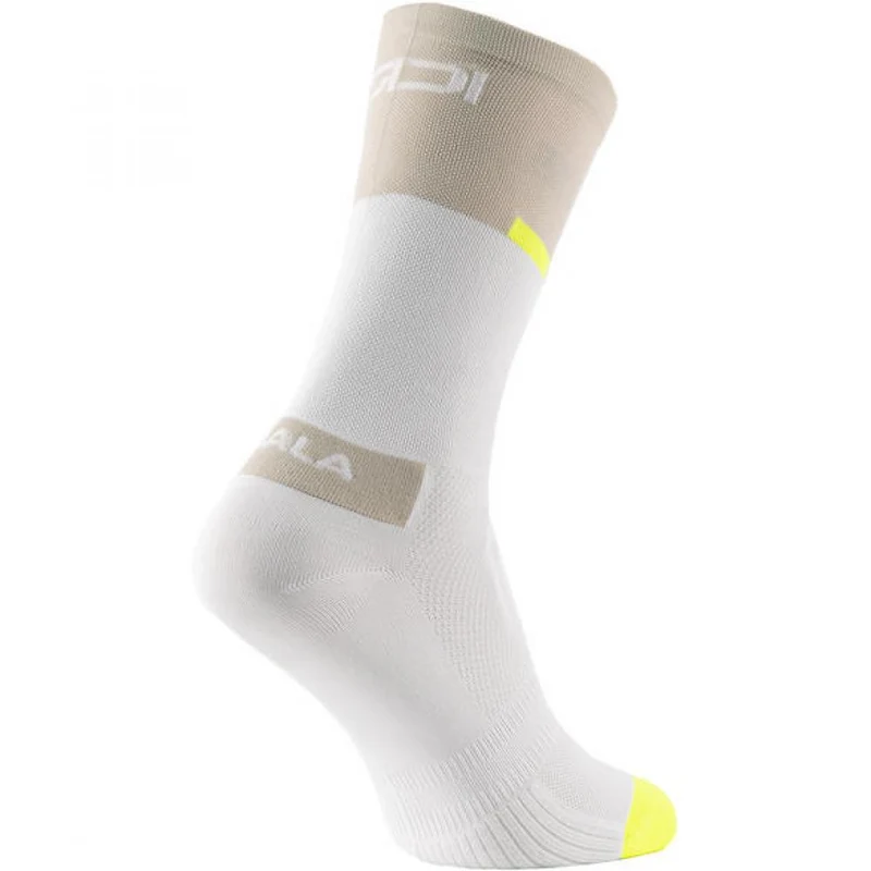 Sidi Socken NEO white sand 40-43 Weiß/Braun - atmungsaktive Radsocken mit Support