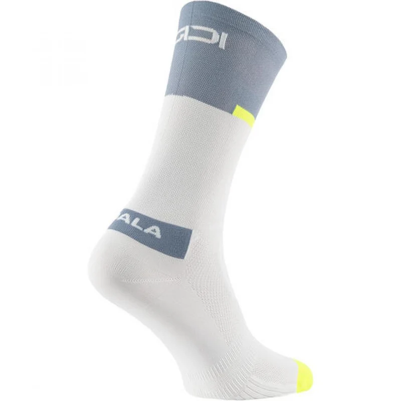 Sidi Socken NEO white grey 44-46 Weiß/Grau - atmungsaktive Radsocken mit Q-Skin