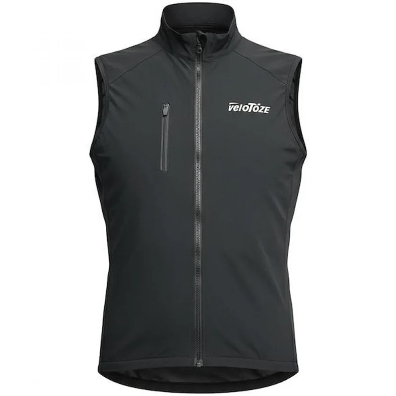 VeloToze Weste Core Shield S Schwarz - winddichter Schutz für Ganzjahresfahrer