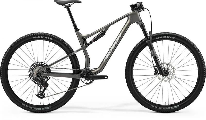 Merida NINETY-SIX 6000 warm slate grey(silver) XL grau - schneller Carbon-Fully für Cross-Country